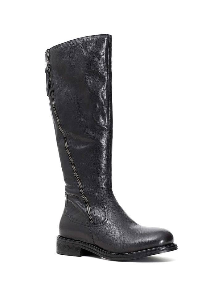 Caf?¨noir Leather boots in black 41