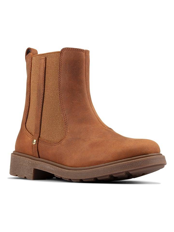 Clarks Leather chelsea boots in tan 31