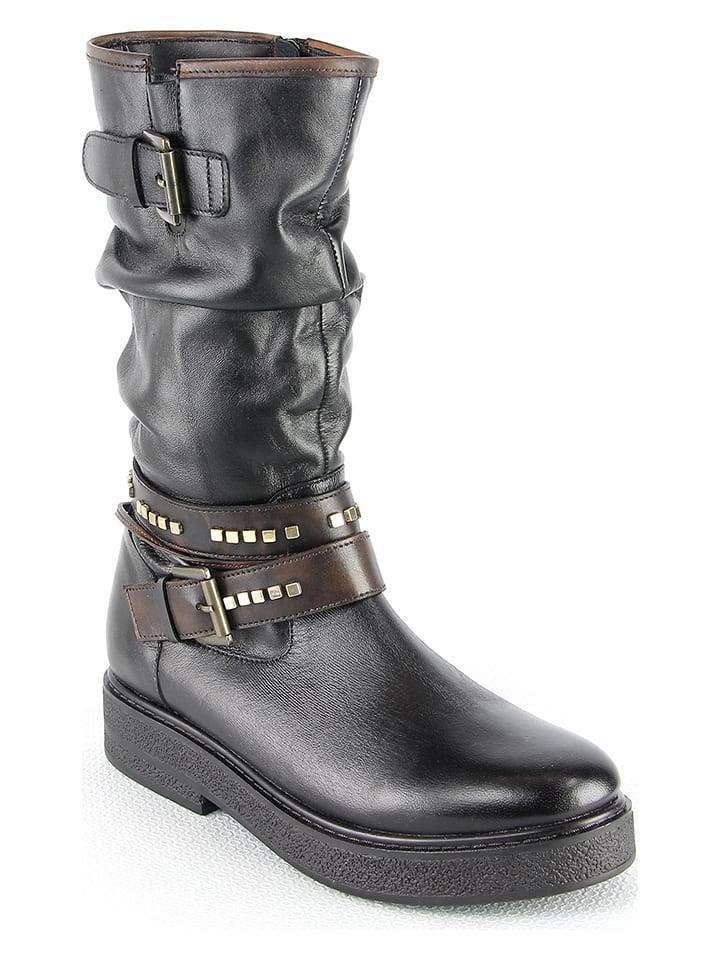 Manoukian Leather boots "Terre" in black 37