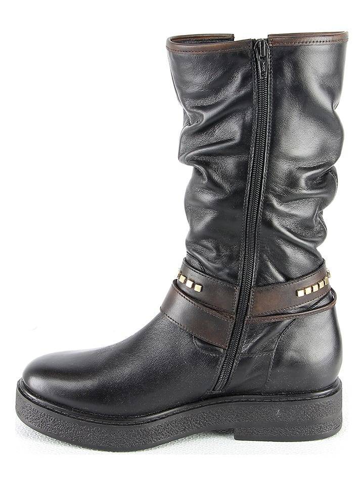 Manoukian Leather boots "Terre" in black 37