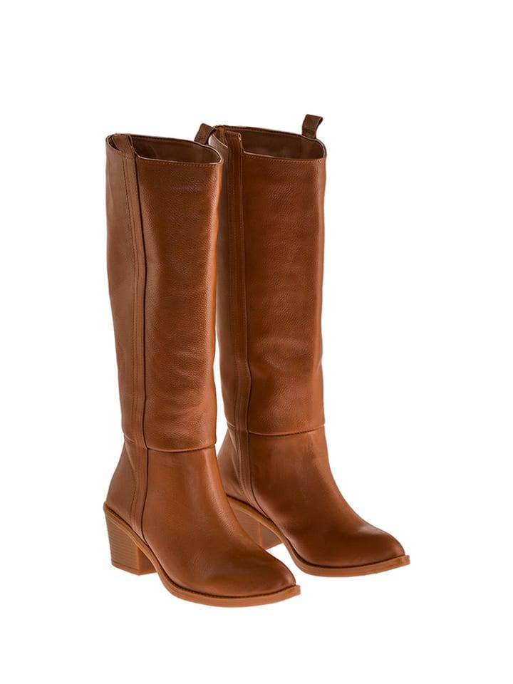 Moosefield Leather boots in light brown 40