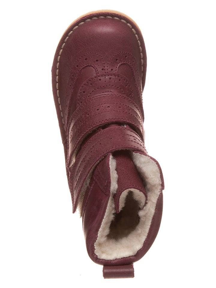 POM POM Leather winter boots in Bordeaux 32