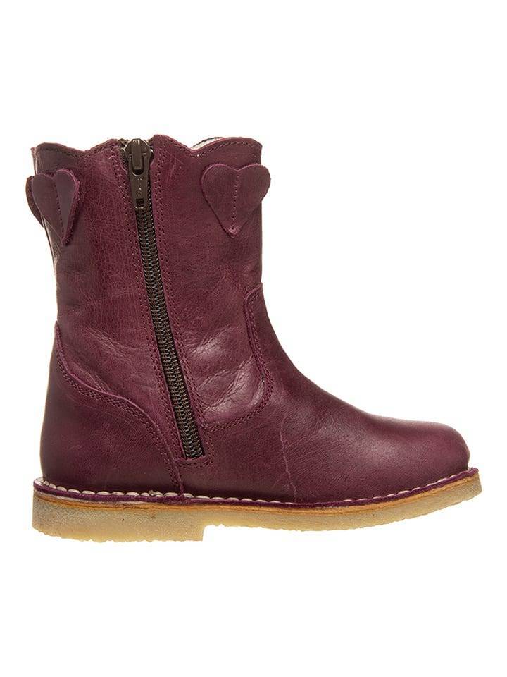 POM POM Leather winter boots in Bordeaux 35