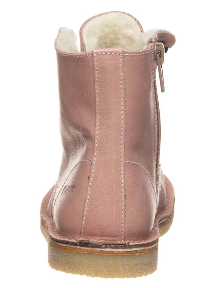 POM POM Leather winter boots in dusky pink 32