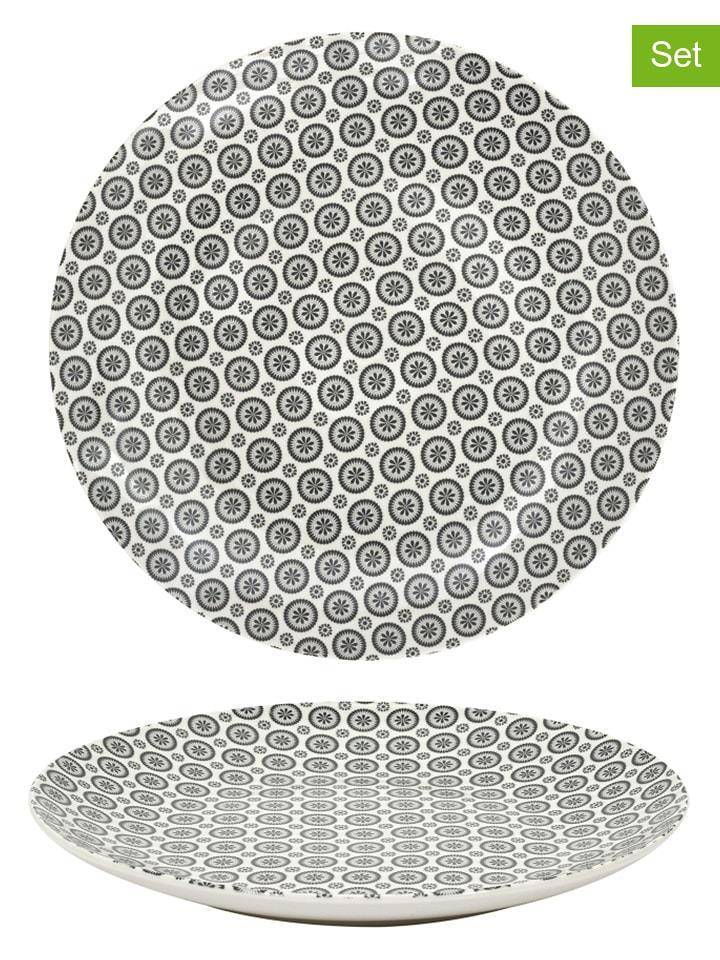 THE HOME DECO FACTORY 12-set: Dinner plate in gray - ? 25 cm