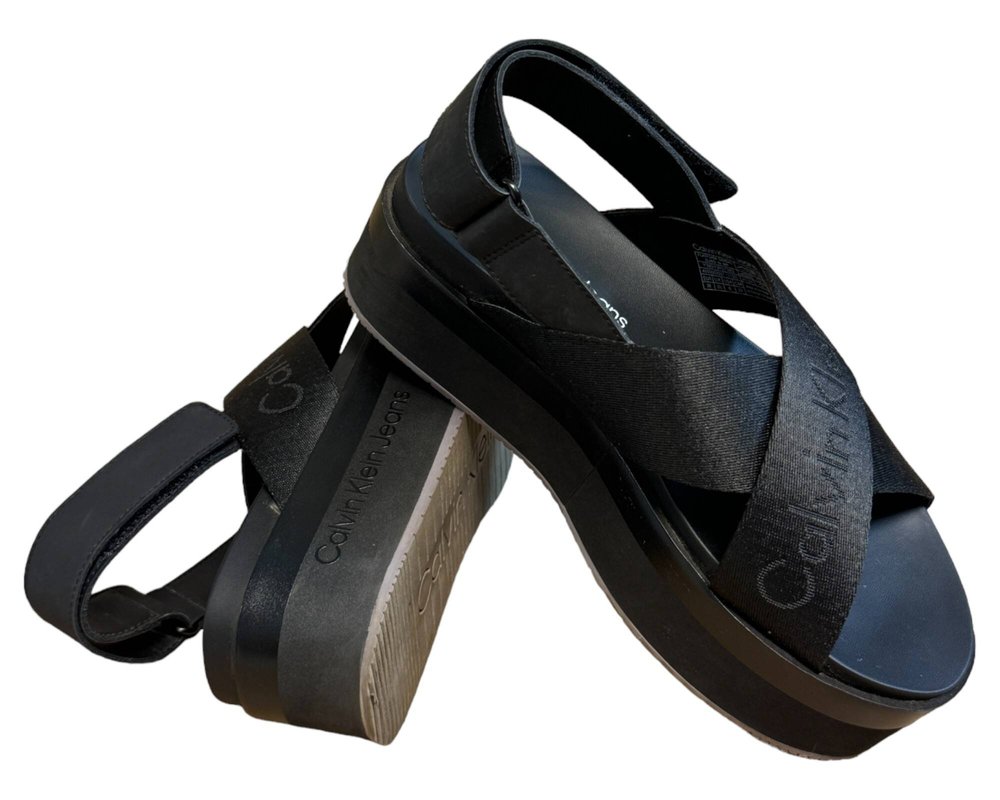 Calvin Klein Jeans Flatform Sandal Sling In Mr SANDAŁY  damskie 36