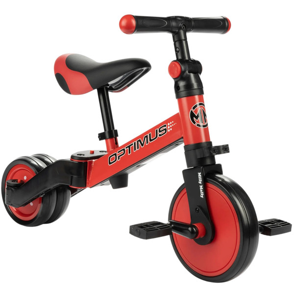 Rowerek biegowy trójkołowy Milly Mally 3w1 Optimus red