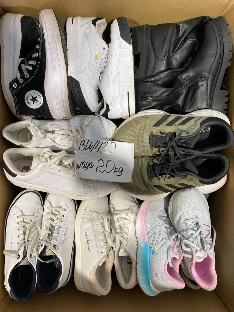 Sportowe markowe obuwie używane pakiet 20kg