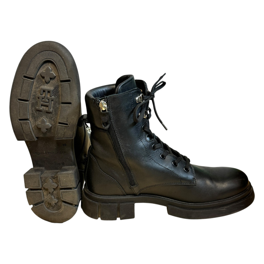 Tommy Hilfiger Lace-Up Biker BOTKI damskie 39