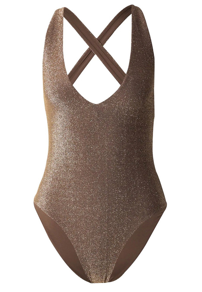 LINDEX Bustier błyszczący strój kąpielowy M