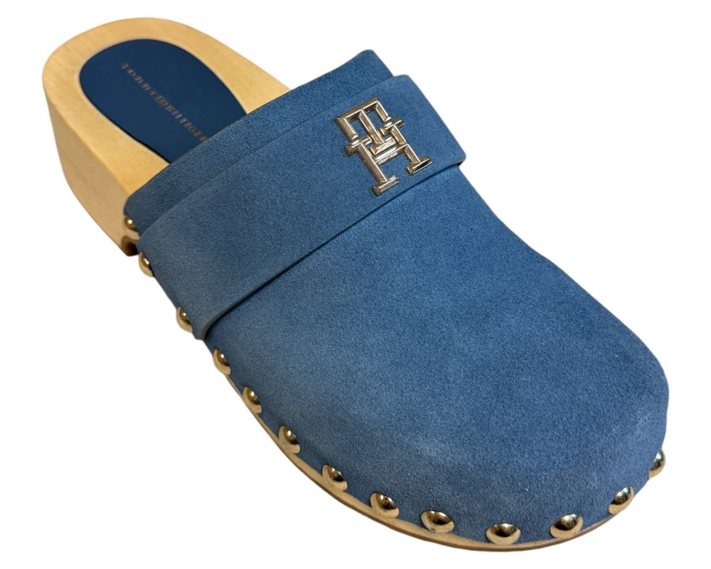 Tommy Hilfiger Th Clog Suede KLAPKI Drewniaki chodaki damskie 40