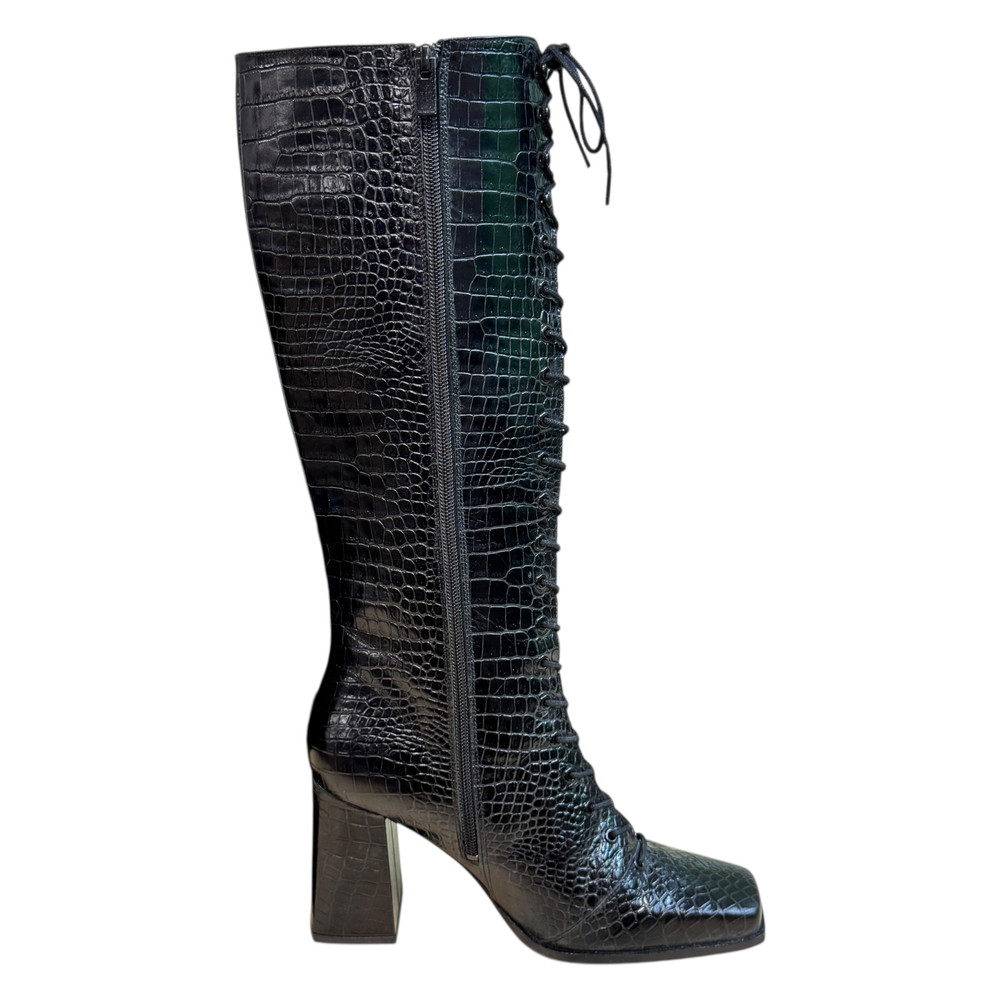 The Kooples Croc Effect KOZAKI damskie 38