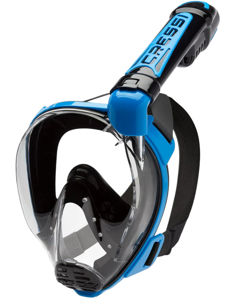Maska pełnotwarzowa do snorkelingu Cressi Duke Dry Full Face black/blue S/M 