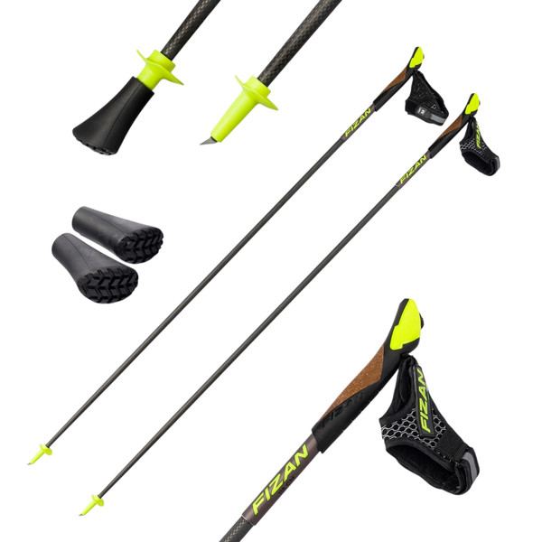 Kije nordic walking Fizan Carbon 3K grey S22 CA08