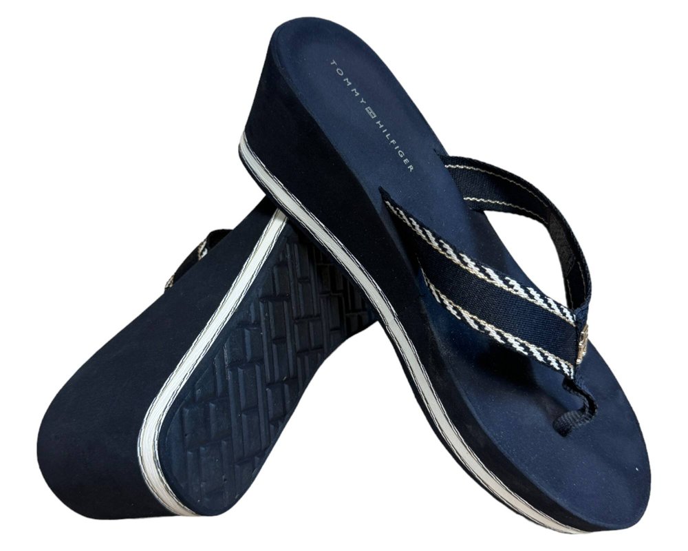 Tommy Hilfiger Webbing H Wedge KLAPKI japonki damskie 39