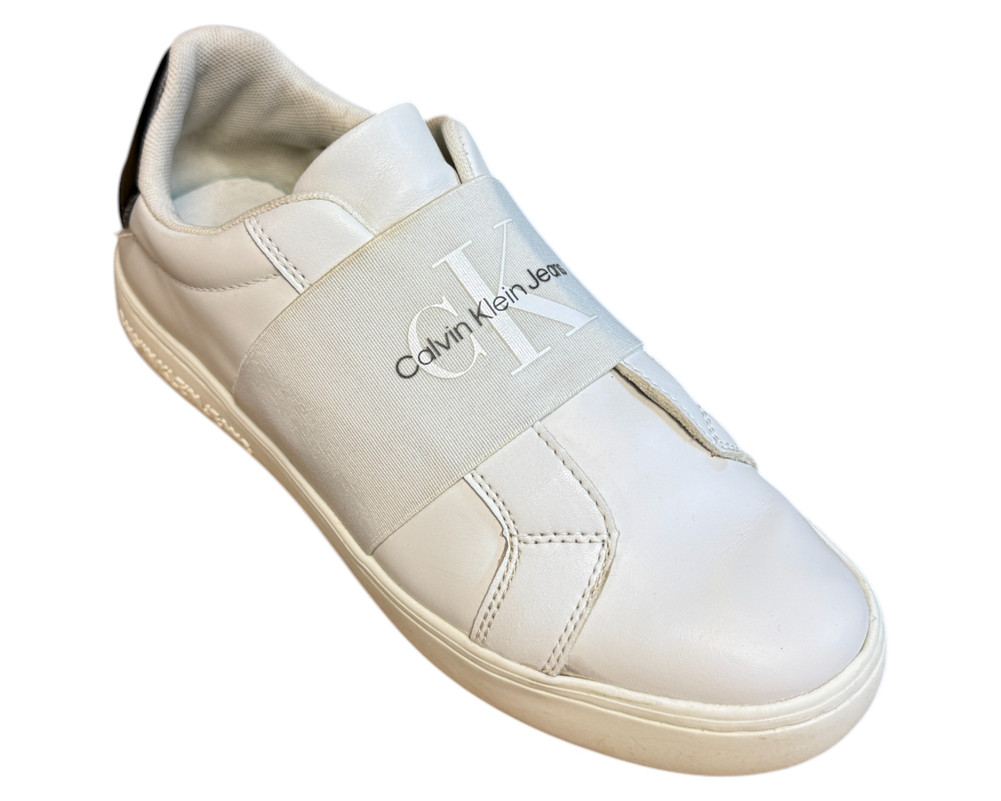 Calvin Klein Jeans Casual Cupsole Elastic Lth TRAMPKI wsuwane damskie 38