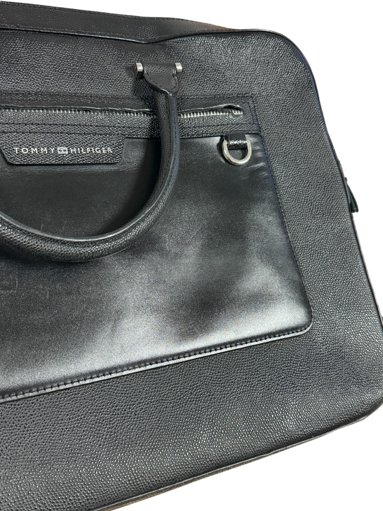 Torba na laptopa Tommy Hilfiger Business leather computer bag black