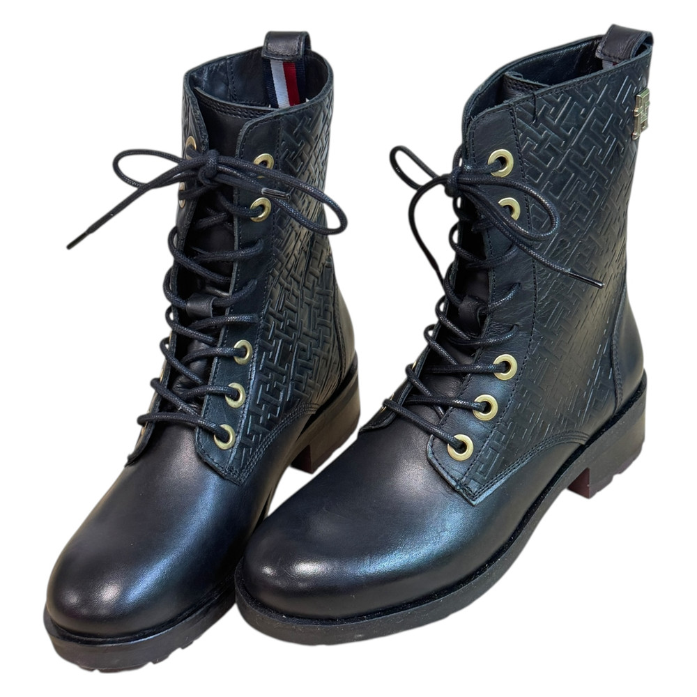 Tommy Hilfiger Th Monogram Biker Boot BOTKI damskie 38/37