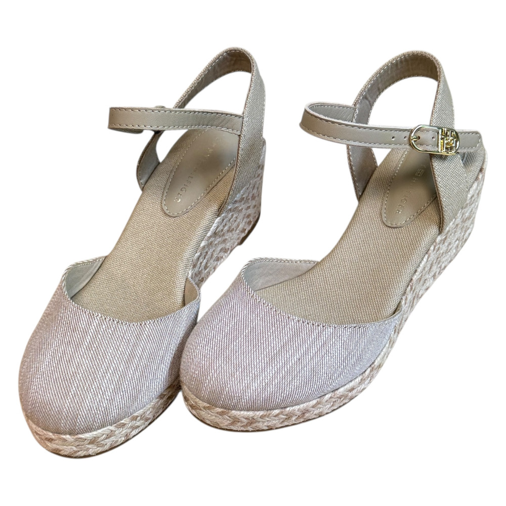 Tommy Hilfiger Chambray Mid Wedge Espad SANDAŁY espadryle damskie 36