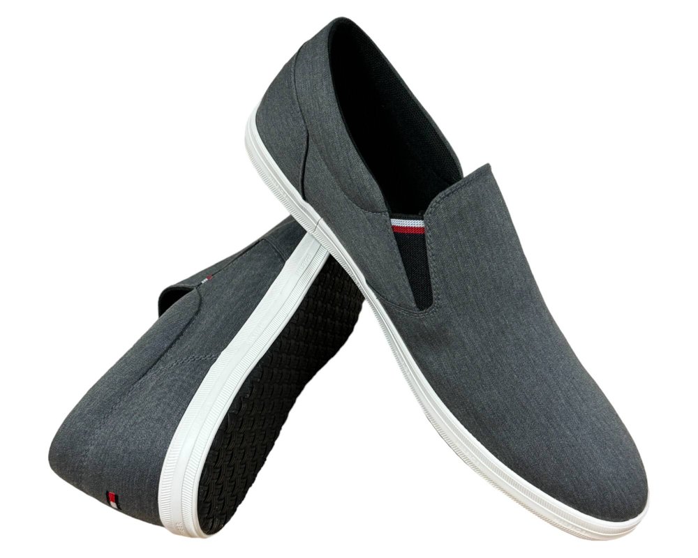 Tommy Hilfiger Essential Slip On Chambray Vulc TRAMPKI wsuwane męskie 44/43