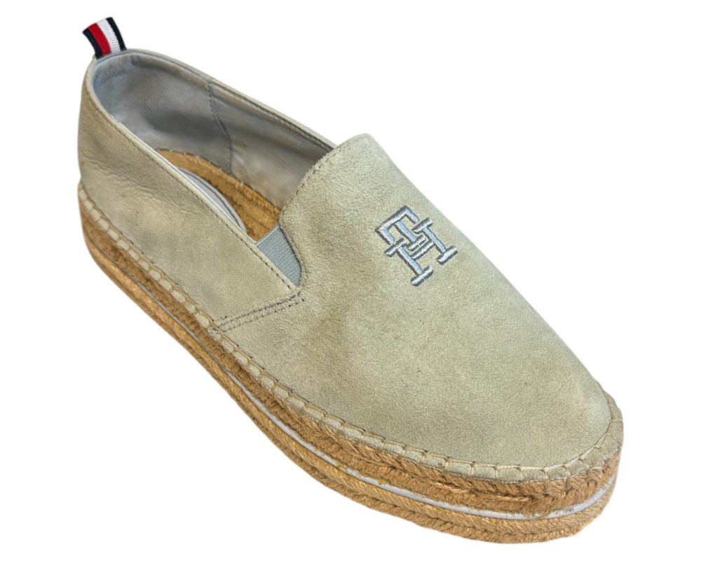 Tommy Hilfiger TH EMBROIDERED SUEDE FLATFORM PÓŁBUTY espadryle damskie 39