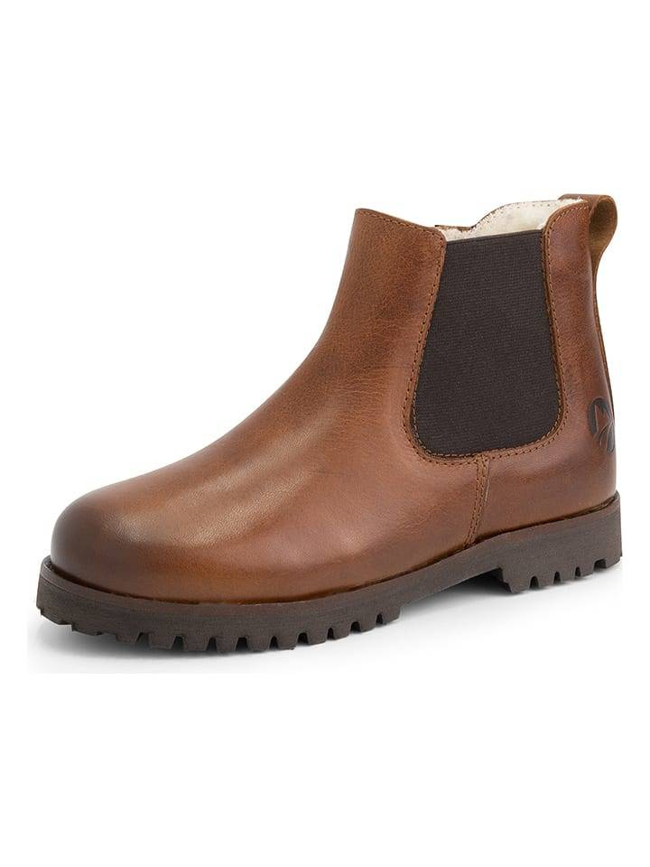 TRAVELIN' Leather Chelsea boots "Sel" in light brown 33