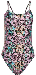Strój pływacki jednoczęściowy damski Nike Hydrastrong Multi Print pink bloom 36