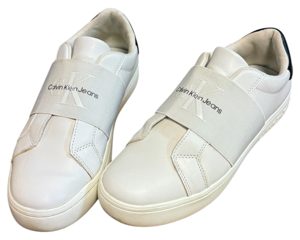 Calvin Klein Jeans Casual Cupsole Elastic Lth TRAMPKI wsuwane damskie 38