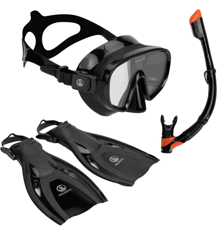Zestaw do snorkelingu AQUASTIC Cove maska + fajka + płetwy size 43/46