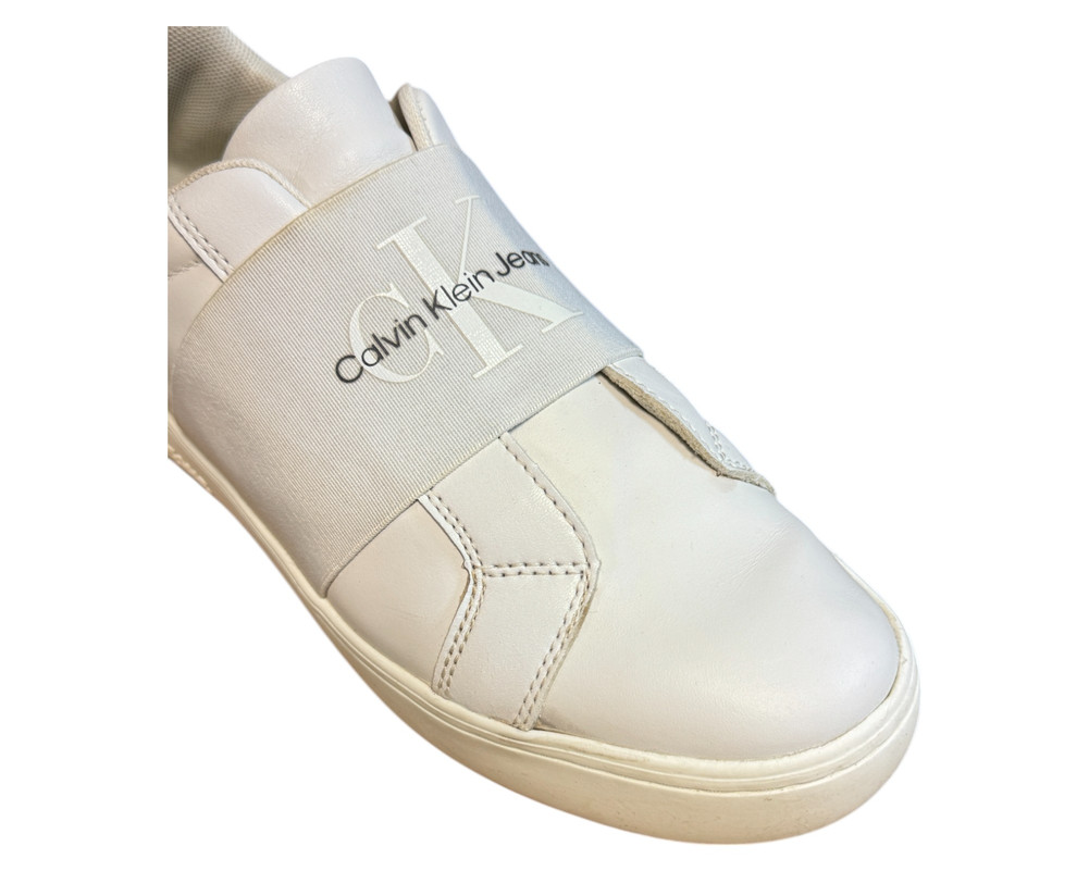 Calvin Klein Jeans Casual Cupsole Elastic Lth TRAMPKI wsuwane damskie 38