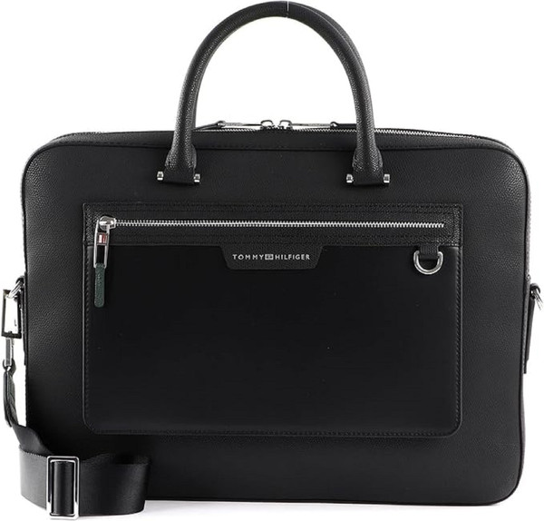Torba na laptopa Tommy Hilfiger Business leather computer bag black