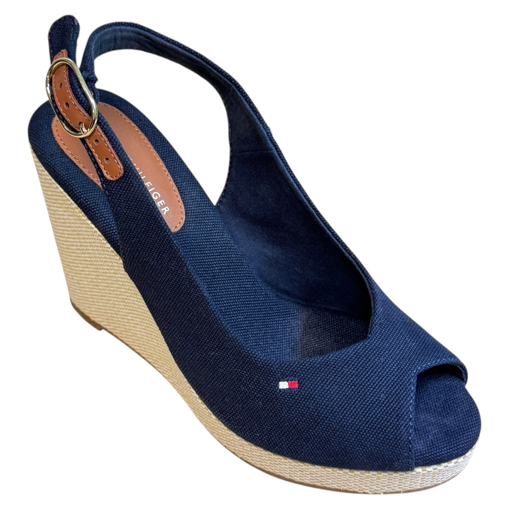 Tommy Hilfiger Flag High Wedge Espad Slingback SANDAŁY espadryle damskie 37