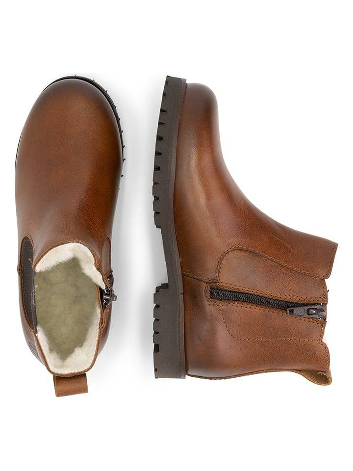 TRAVELIN' Leather Chelsea boots "Sel" in light brown 33