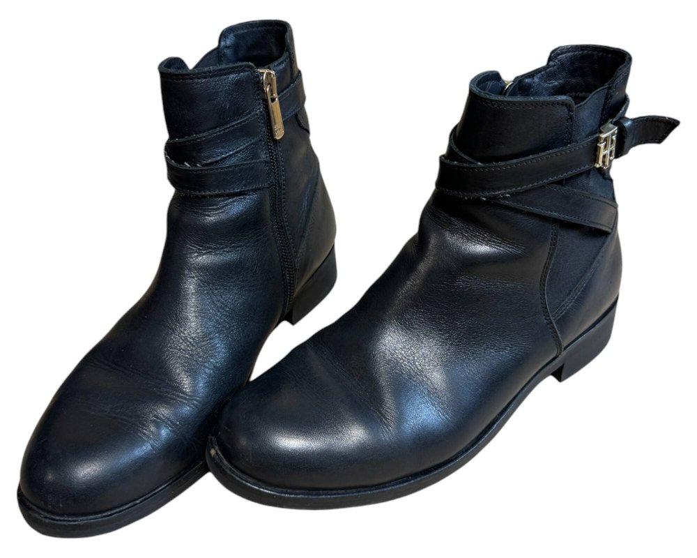 Tommy Hilfiger Th Hardware On Belt Flat Boot BOTKI  damskie 37