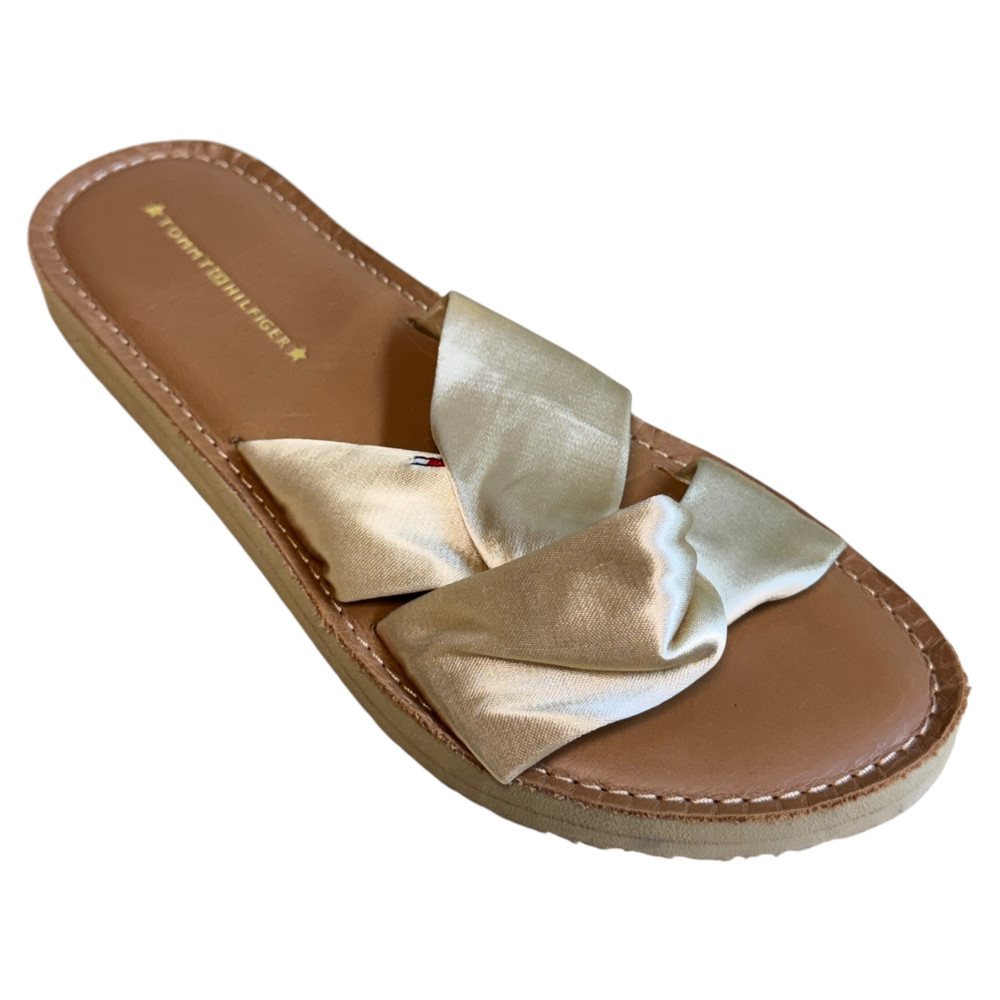 Tommy Hilfiger Satin Elevated Beach KLAPKI damskie 38