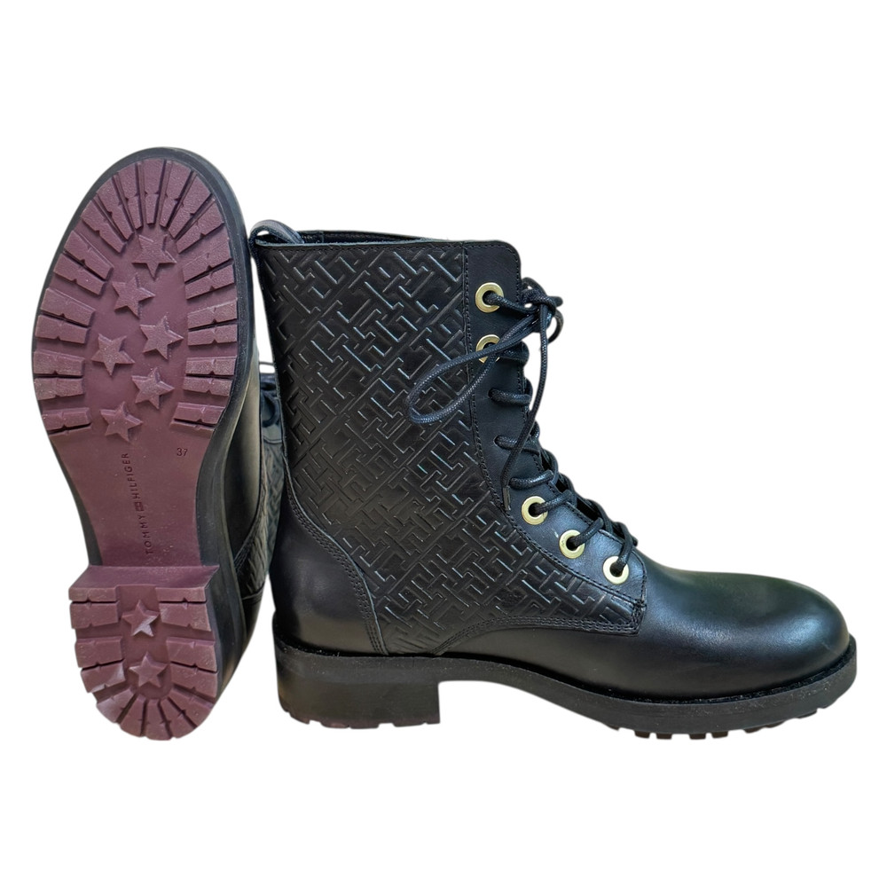 Tommy Hilfiger Th Monogram Biker Boot BOTKI damskie 38/37