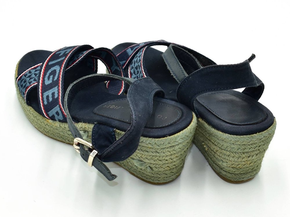 Tommy Hilfiger Webbing Low Wedge Sandal SANDAŁY espadryle damskie 36