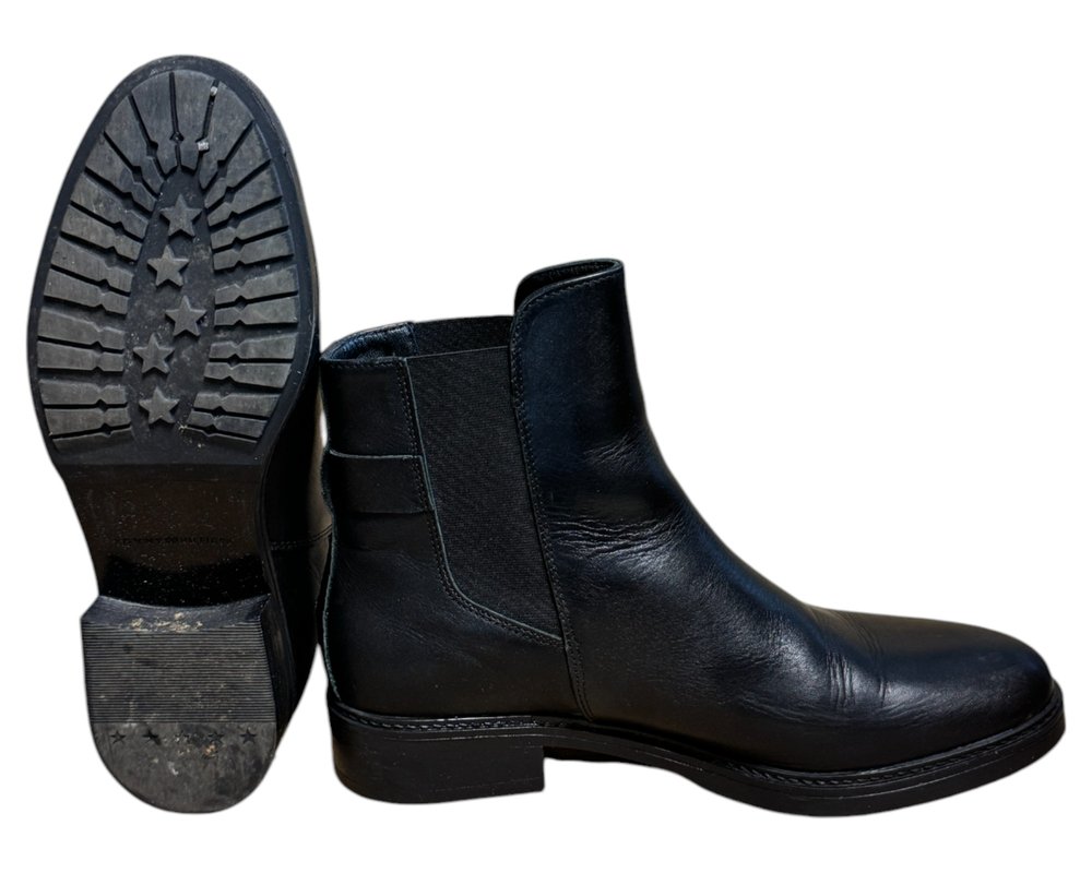 Tommy Hilfiger Th Leather Flat Boot BOTKI  damskie 39