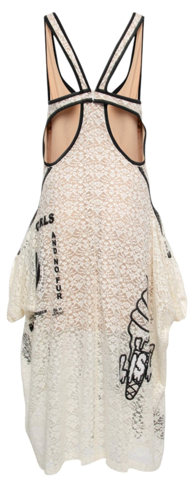 Stella McCartney Sukienka midi bez rękawów z koronką XXL 