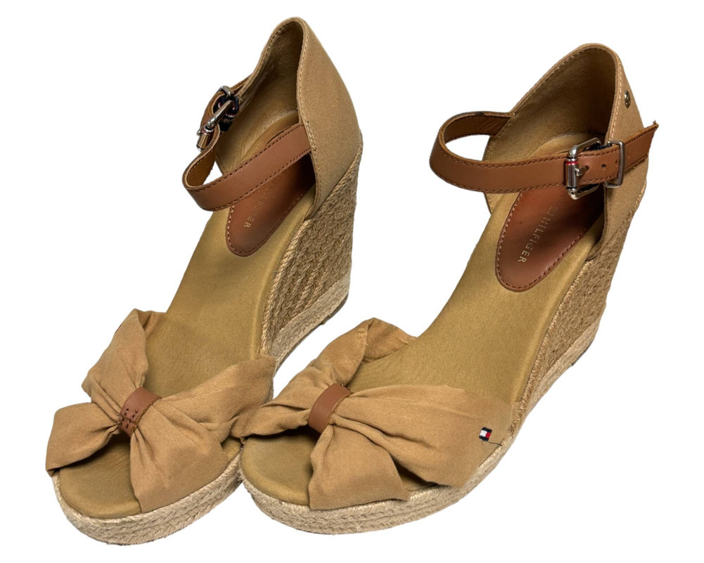 Tommy Hilfiger Basic Opened Toe High Wedge  SANDAŁY espadryle damskie 38