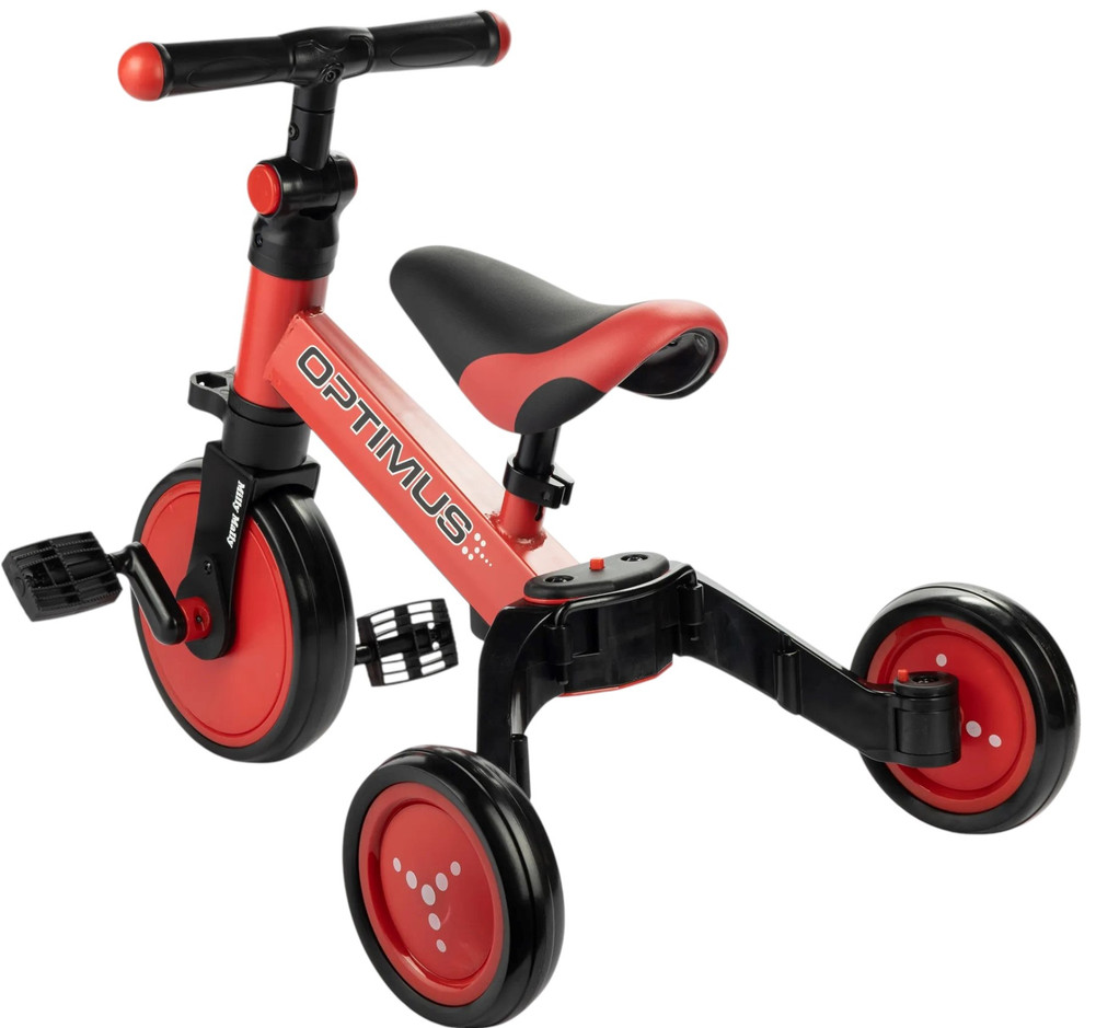Rowerek biegowy trójkołowy Milly Mally 3w1 Optimus red