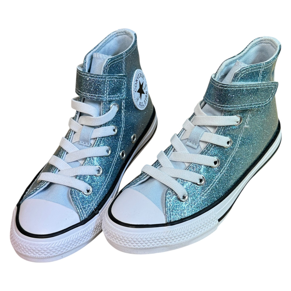 Converse Taylor All Star Coated Glitter Easy-On TRAMPKI wysokie dziecięce 31.5/31