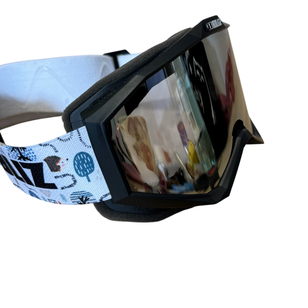 Gogle narciarskie dziecięce Bliz Liner Jr black white logo 