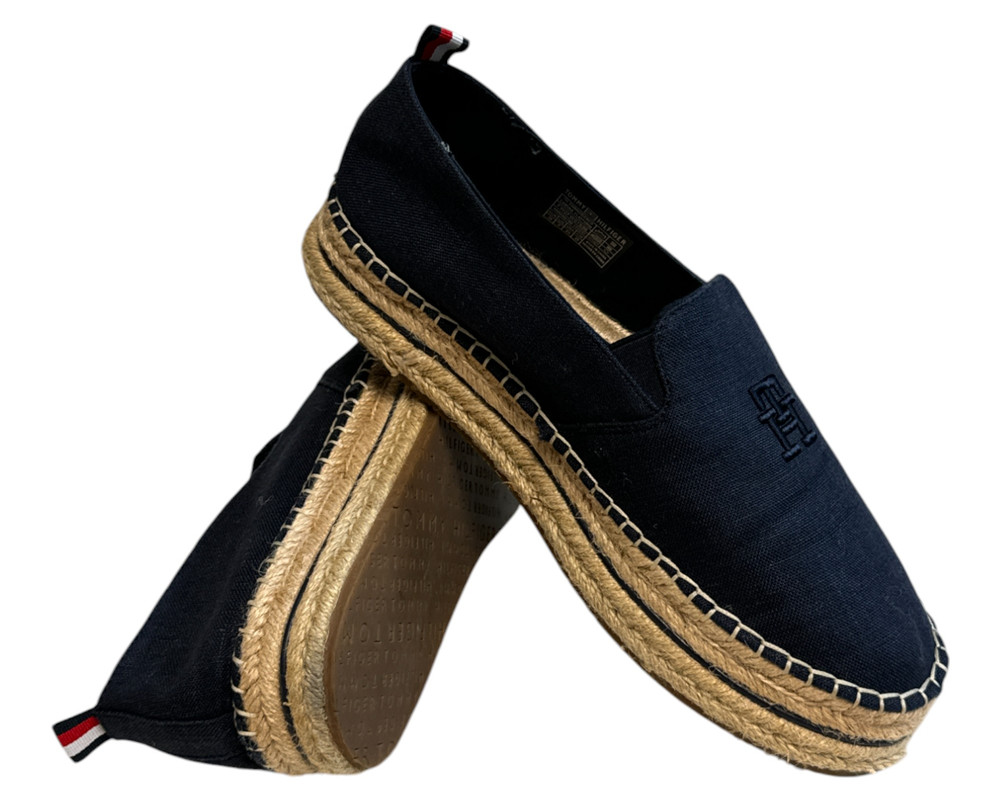 Tommy Hilfiger TH EMBROIDERED CANVAS FLATFORM PÓŁBUTY espadryle damskie 39