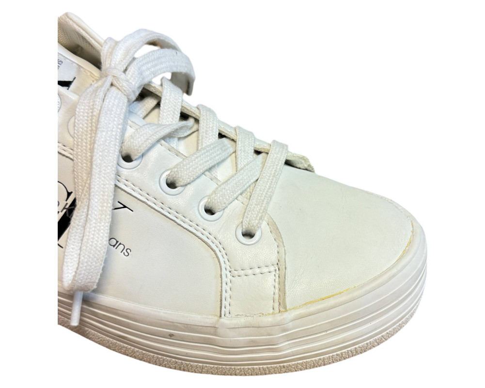 Calvin Klein Jeans  Bold Vulc Flatf Lace Lth Met TRAMPKI  damskie 40