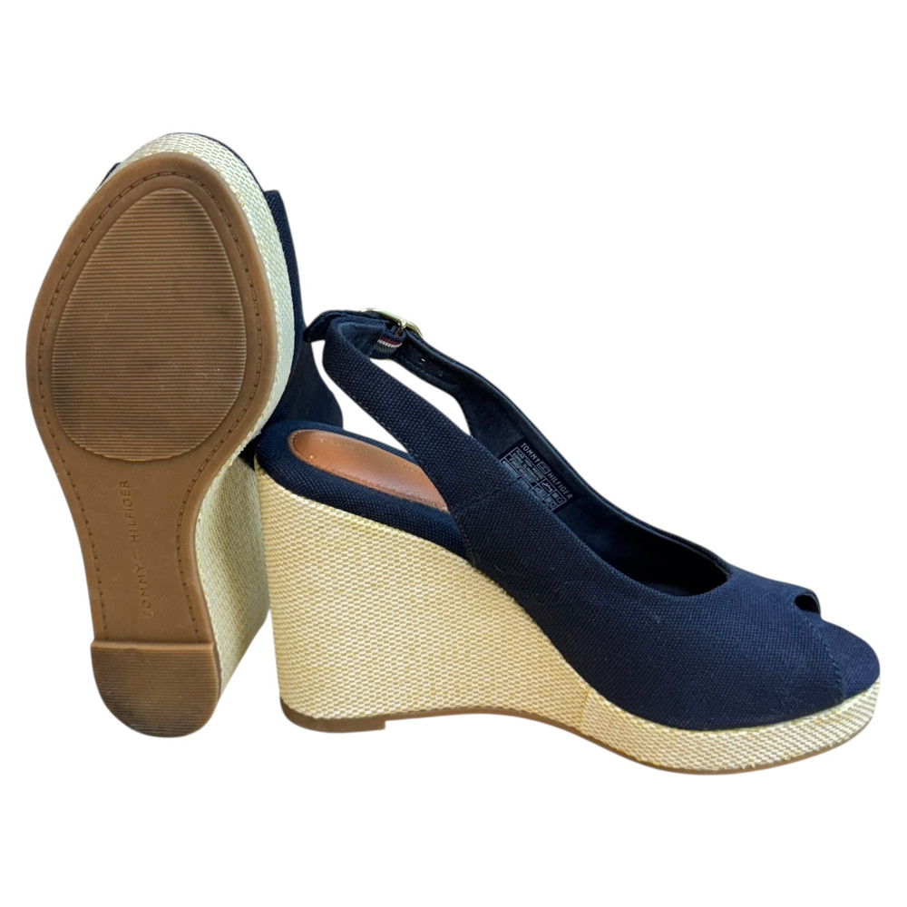 Tommy Hilfiger Flag High Wedge Espad Slingback SANDAŁY espadryle damskie 37