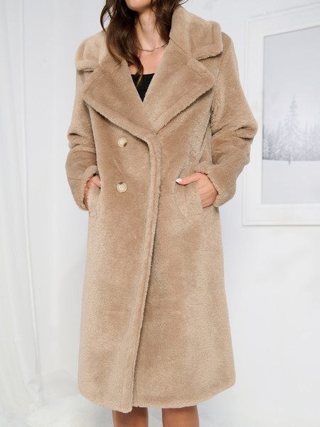 Sinsay płaszcz z imitacji futra XL