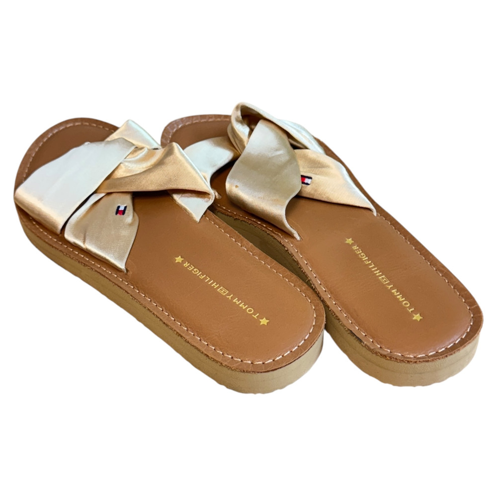 Tommy Hilfiger Satin Elevated Beach KLAPKI damskie 38