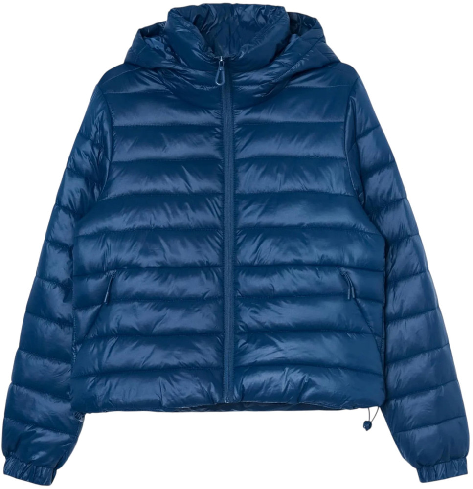 Cropp - Ciemnoniebieska kurtka puffer z kapturem M 