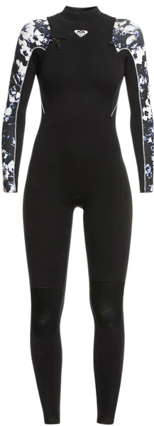 Pianka do pływania damska ROXY 4/3 mm Elite Chest Zip GBS true black/black flowers S